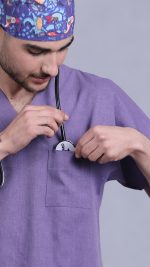 ست اسکراب پزشکی سیزگی بنفش - Image 8