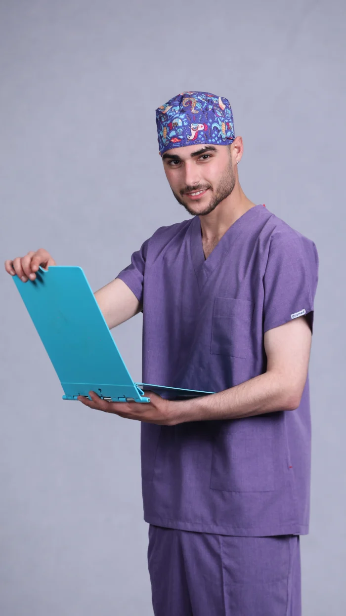 ست اسکراب پزشکی سیزگی بنفش - Image 2