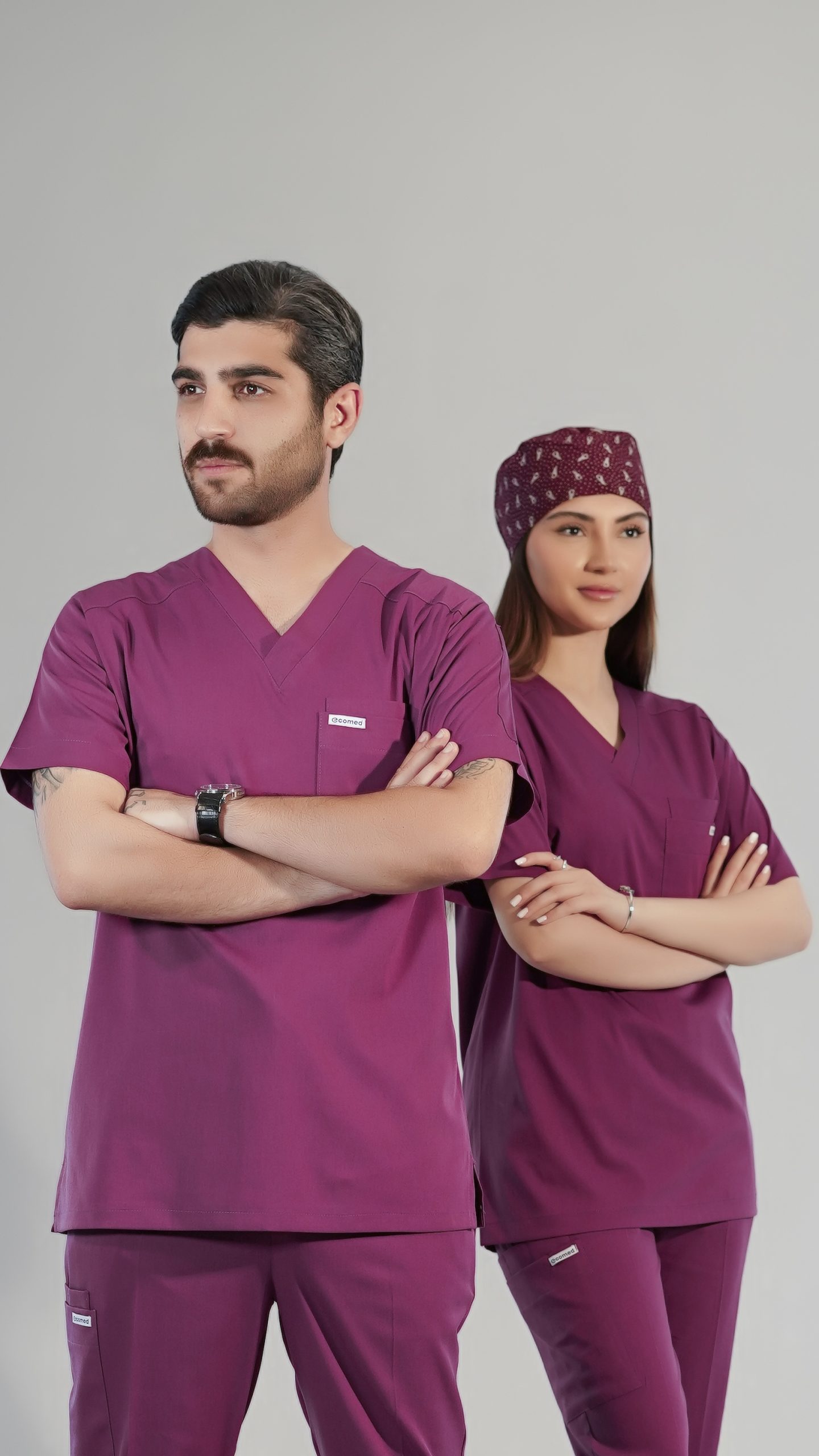 IMG_3519 ست اسکراب پزشکی فیگز بنفش - Image 1