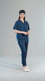 ست اسکراب پزشکی فیگز آبی نفتی - Image 2