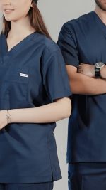 ست اسکراب پزشکی فیگز آبی نفتی - Image 5