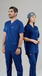 ست اسکراب پزشکی فیگز آبی کاربنی