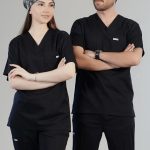 ست اسکراب پزشکی فیگز سرمه ای تیره