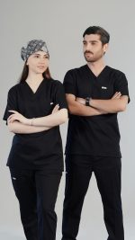 ست اسکراب پزشکی فیگز سرمه ای تیره
