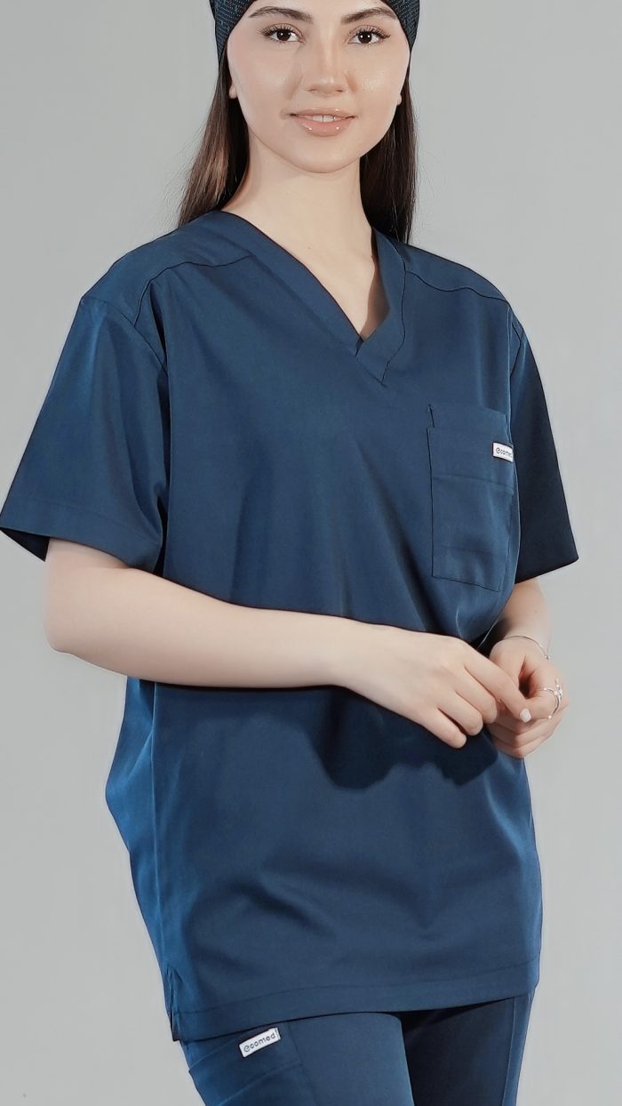 ست اسکراب پزشکی فیگز آبی نفتی - Image 7